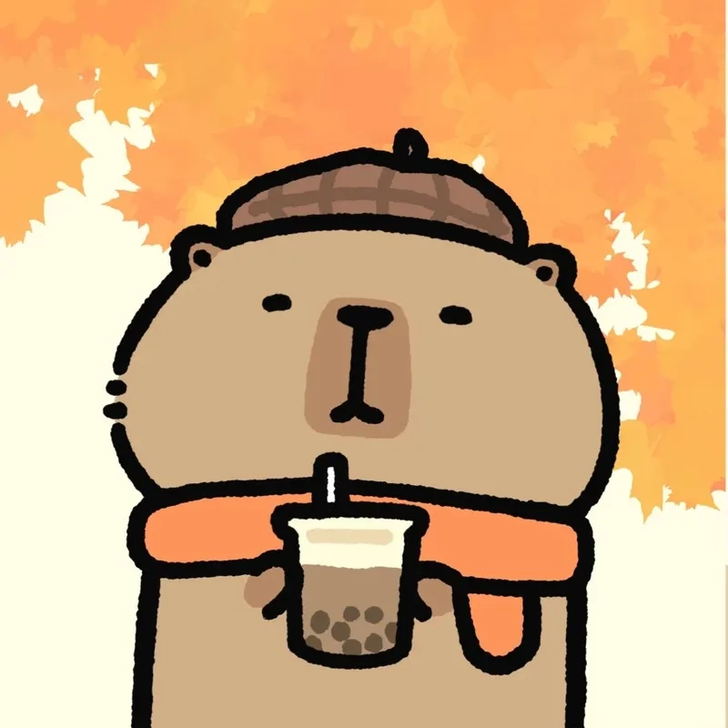 Chibi hình capybara chibi đơn giản
