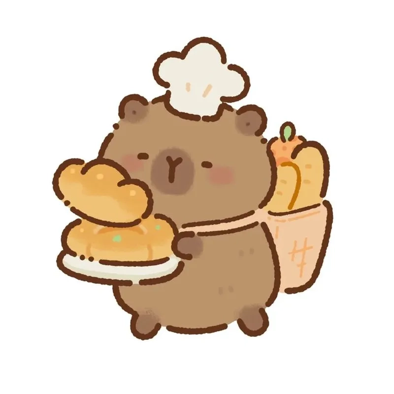Chibi avatar capybara chibi cute cá tính