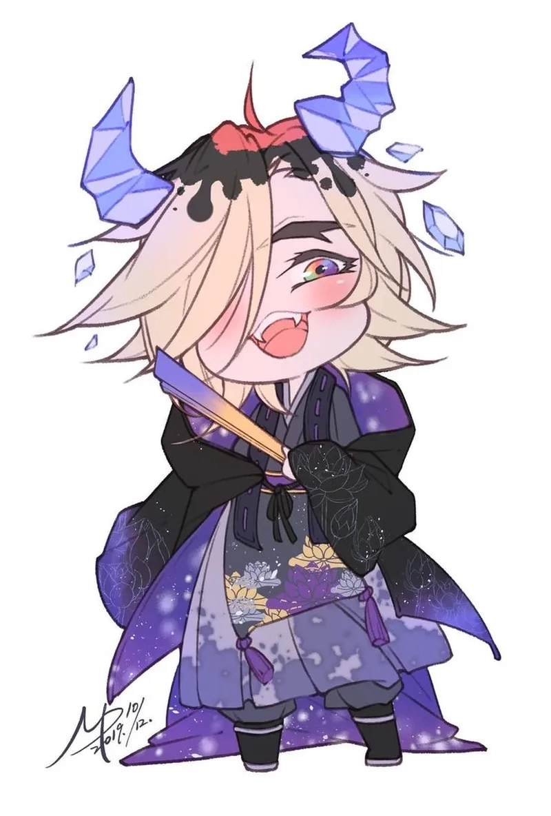 Hướng dẫn vẽ Douma chibi đơn giản