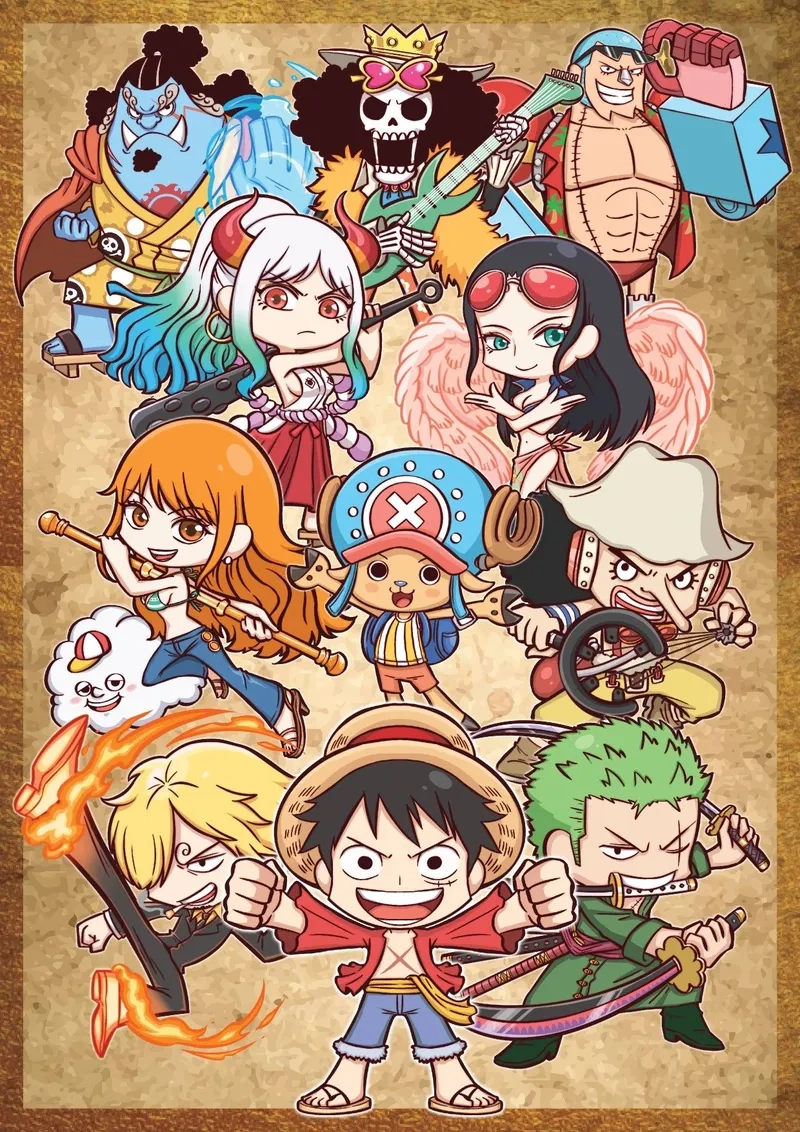 Tải ngay bộ png One Piece chibi chất lượng