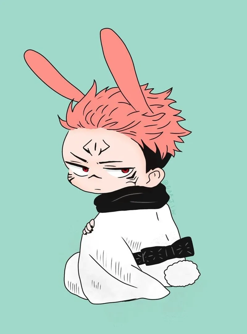 Hình ảnh Sukuna chibi làm hình nền điện thoại