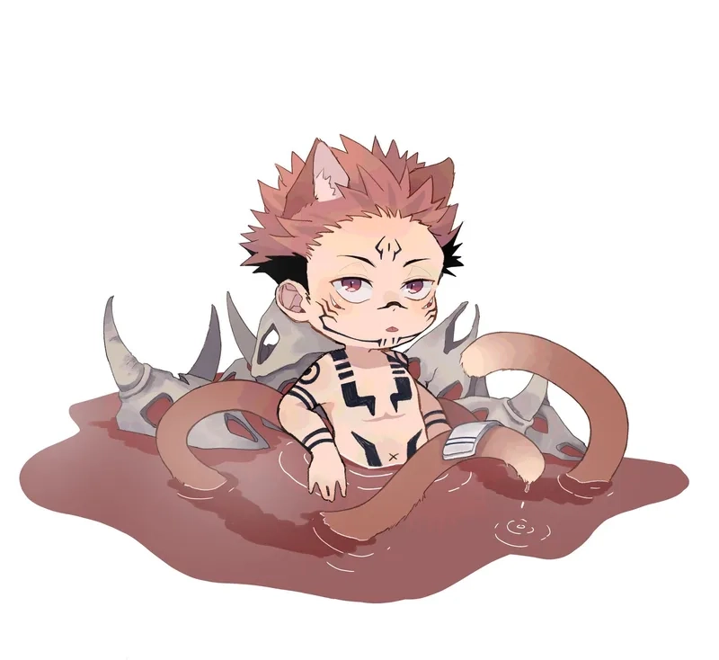 Cute Sukuna chibi drawing siêu dễ thương