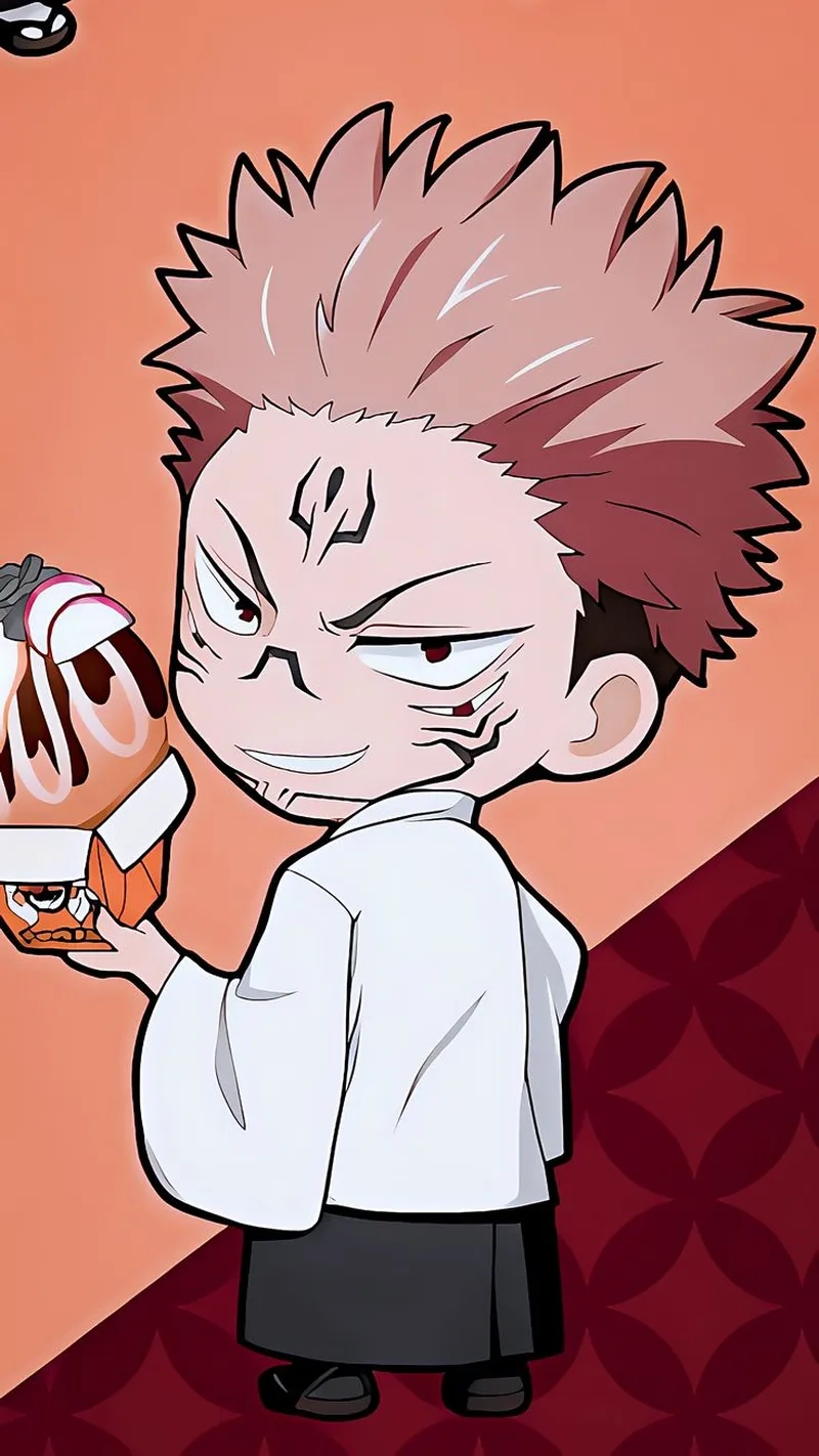 Kawaii Sukuna chibi với biểu cảm làm tan chảy tim