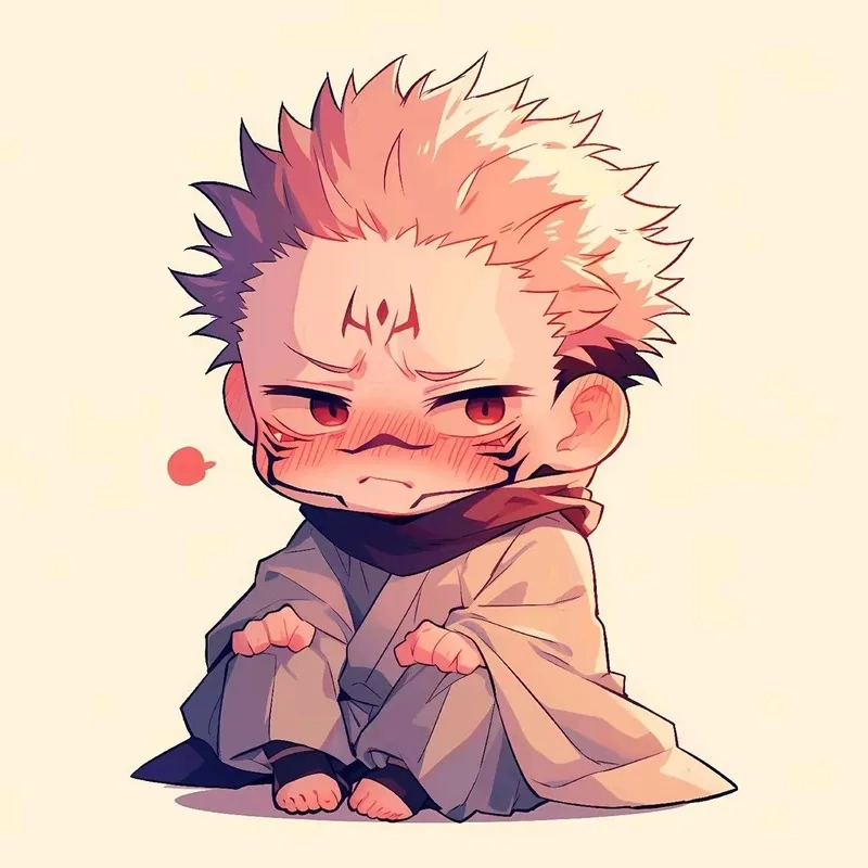 Sukuna chibi drawing easy cho người mới tập