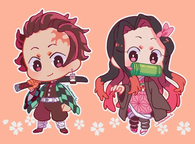 Avatar thanh gươm diệt quỷ chibi độc đáo